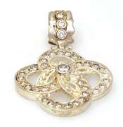 Ornate Sparkling Gordian Knot Pendant