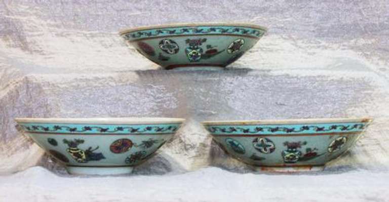 Antique Porcelain Bowls - Set of 3