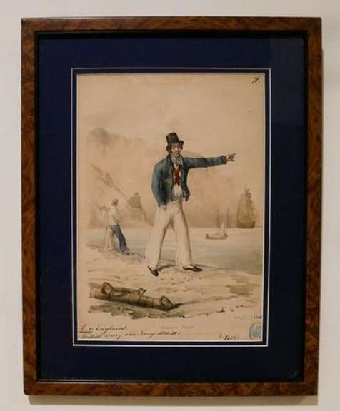 M Gauci , Common sailor, hand colored engraving