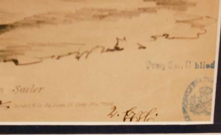 M Gauci , Common sailor, hand colored engraving