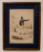 M Gauci , Common sailor, hand colored engraving