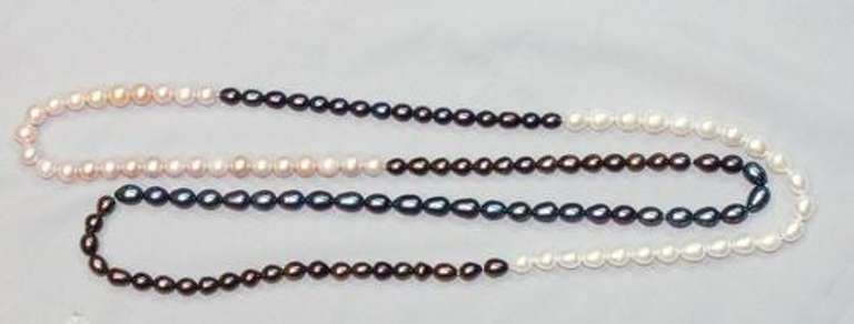 Patchwork Pearl 52-inch Necklace
