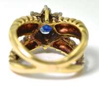 Elegant 18K Sapphire and Diamond Ring