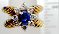 Elegant 18K Sapphire and Diamond Ring