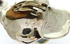 Large Chunky Style Rose Set in Sterling