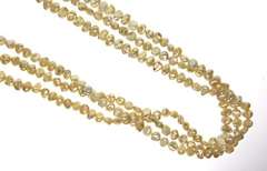 Lovely 14kt WG Triple Strand of Baroque Pearls