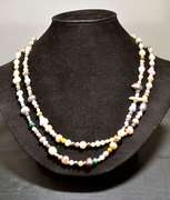 Rare Multi Colored Natural Pearl Strand Necklace-48 inches!