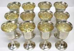 12 International Sterling Silver Lord Saybrook Water Goblets