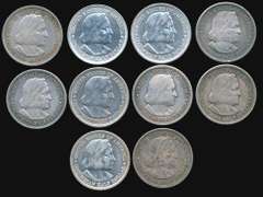 Group of Columbian Commemorative Half Dollars