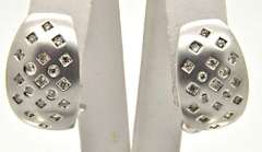 LADIES 14 KT WHITE GOLD DIAMOND EARRINGS.