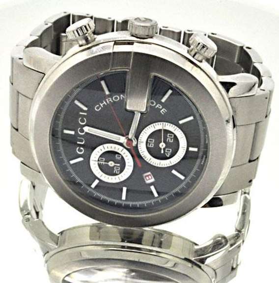 GUCCI G CHRONO 101M STAINLESS STEEL SWISS QUARTZ WATCH