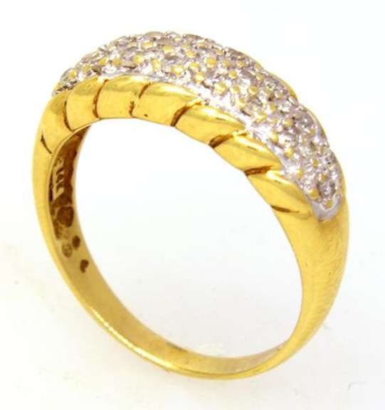Diamond Cluster Ring in Gold, Size 6