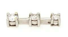 Diamond Ladder Pendant in White Gold