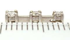 Diamond Ladder Pendant in White Gold
