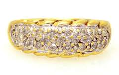 Diamond Cluster Ring in Gold, Size 6