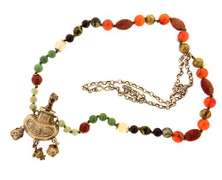 Elaborate Chinese Pendant on Beaded Necklace