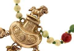 Elaborate Chinese Pendant on Beaded Necklace