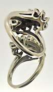 LADIES 14 KT WHITE GOLD COCKTAIL DIAMOND RING.