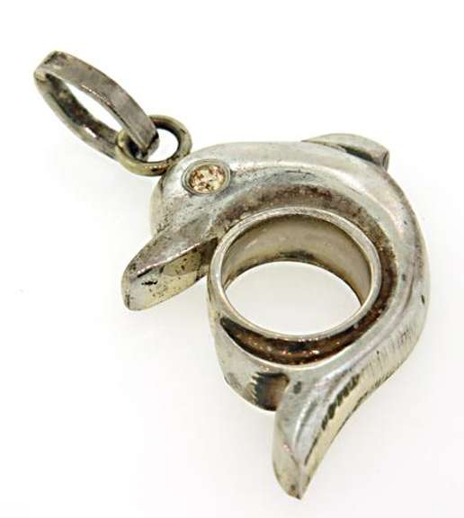 Le Vian Sterling Silver Dolphin Pendant