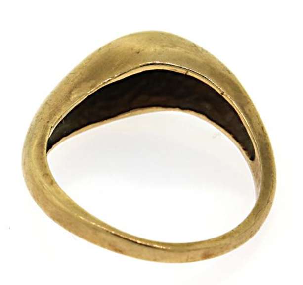 10KT Solid Yellow Gold Ring with Red Stone