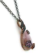 Carlo Viani Pink Gemstone Pendant Necklace