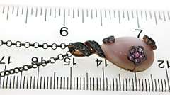 Carlo Viani Pink Gemstone Pendant Necklace