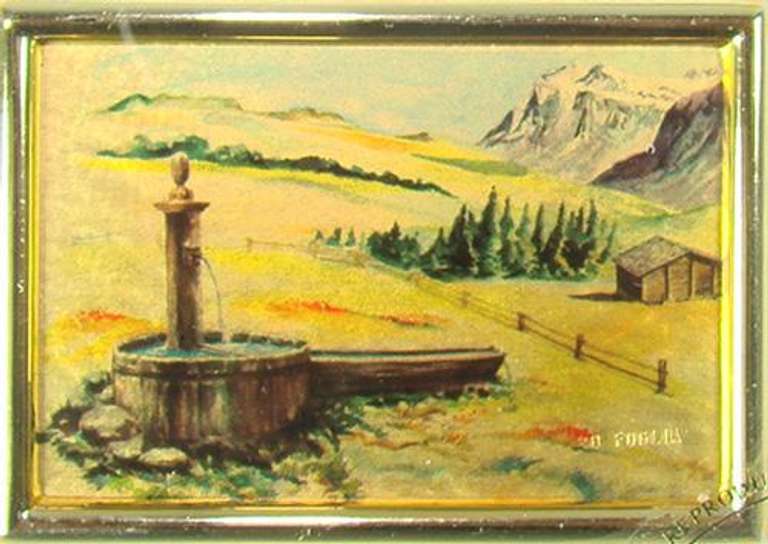 Italian Handcrafted Collectible Cert. Gold Leaf Scenery