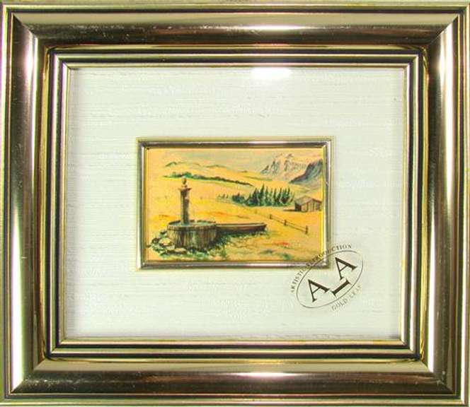 Italian Handcrafted Collectible Cert. Gold Leaf Scenery
