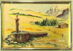 Italian Handcrafted Collectible Cert. Gold Leaf Scenery