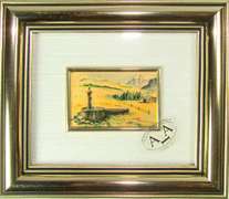 Italian Handcrafted Collectible Cert. Gold Leaf Scenery