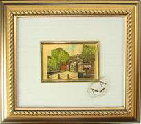 Italian Handcrafted Collectible Cert. Gold Leaf Scenery