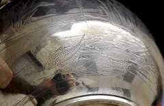 Whiting Asthetic Movement Sterling Acid Etched Water Pitcher