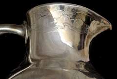 Whiting Asthetic Movement Sterling Acid Etched Water Pitcher