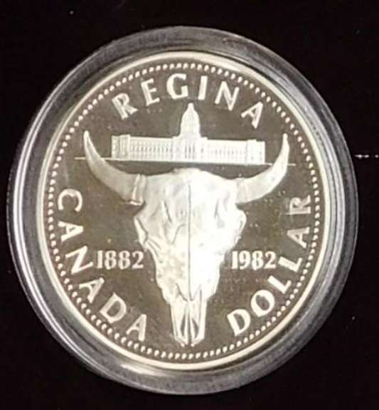 1982 Canada PROOF Silver (50%) Dollar - Regina