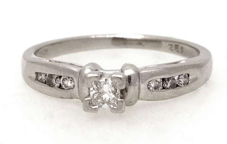 Diamond Ring in Platinum, Size 6.25