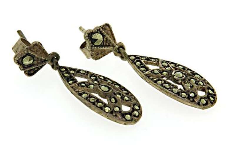 Sterling Silver Marcasite Earrings