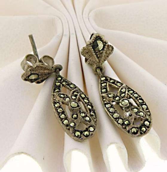 Sterling Silver Marcasite Earrings