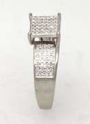 Pave Diamond Ring in White Gold, Size 8