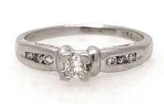 Diamond Ring in Platinum, Size 6.25