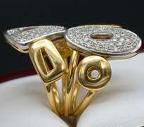 Unique 18kt Gold & Diamond Cocktail Ring