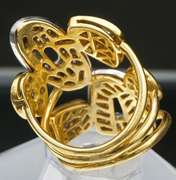 Unique 18kt Gold & Diamond Cocktail Ring