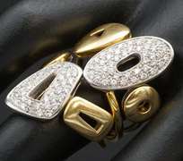 Unique 18kt Gold & Diamond Cocktail Ring