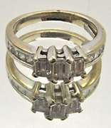 LADIES 14 KT WHITE GOLD DIAMOND RING/BAND