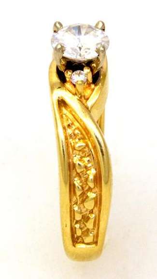 Gorgeous Diamond Engagement Ring in Gold, Size 4.75
