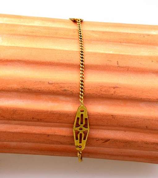 Gold Infinity Link Bracelet, 7in