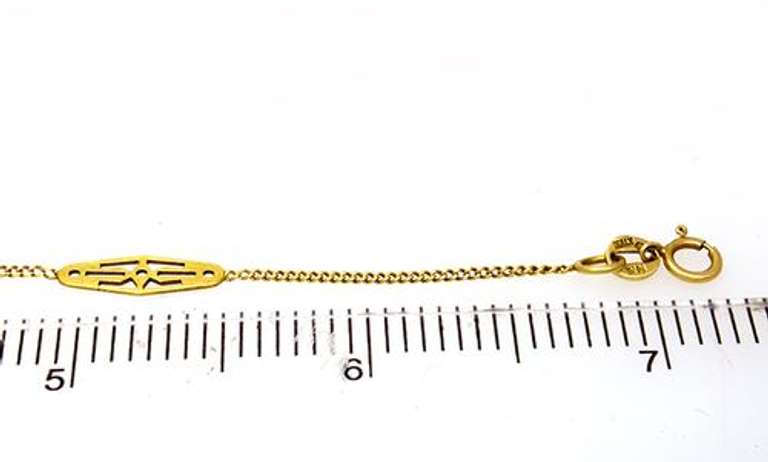 Gold Infinity Link Bracelet, 7in