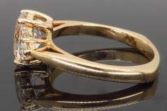 14K Rose Gold Morganite and Diamond Ring