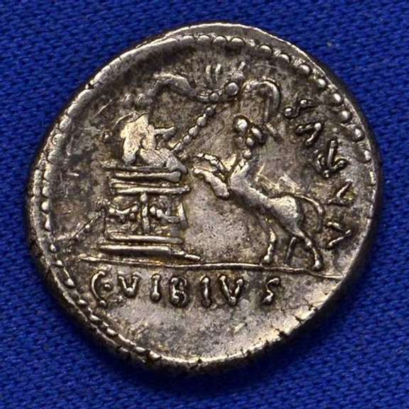 Tougher Roman Republic AR Denarius  VIBIA 24  42 BC S 496