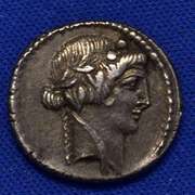 Tougher Roman Republic AR Denarius  VIBIA 24  42 BC S 496