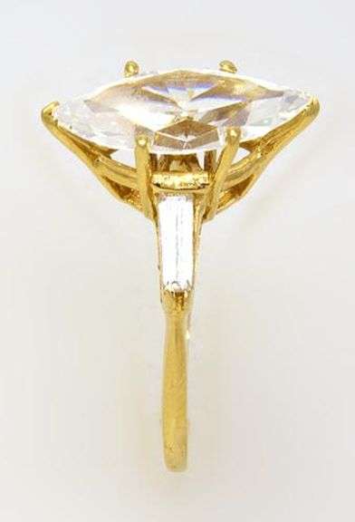 Shimmering Marquise CZ Ring in Gold, Size 7.75